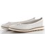 Tamaris baleríny s prerezávaným vzorom White Leather 1-22121-42