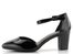 Tamaris lakované lodičky s kotníkovým páskem Black Patent 1-24432-41