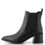 Tamaris chelsea kotník na podpatku black leather 1-25301-45
