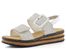 Rieker biele sandále na kline 62950-80