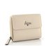 Dámska kožená peňaženka so zipsovým vreckom off white LG003