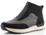 Rieker športovejšia členková obuv s predným zipsom čierna/šedá 58956-00