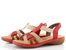 Rieker sandály s proplétanými pásky béžovo-červené 65918-33