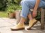 Asportuguesas prozouvací úpletové polobotky Care butter cream P018019032