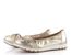 Caprice širší metalické baleríny Platin 9-22118-44