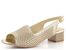 Barton metalické sandály na podpatku světle zlaté 25142