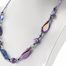 Náhrdelník ze skleněných kamenů a rokajlů fialový multi