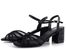 Menbur společenské sandály se zdobeným podpatkem Negro 25796