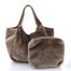 Rieker kožešinková shopper kabelka s etují taupe H1053-64