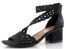 Rieker černé sandály na podpatku 64657-00