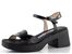 Wonders lakované sandály na podpatku Negro D-1021