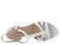 Caprice kožené sandály na podpatku White/Silver 9-28308-42