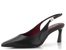 Tamaris lodičky s volnou patou black leather 1-29612-47