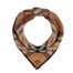 Fraas hedvábný šátek s károvaným vzorem camel 612008-180