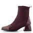 Hispanitas strečový zipový kotník na podpatku Marsella wine HI254219