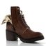 Mustang šněrovací kotník na podpatku cognac 15M0122001