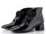 Hispanitas lakovaný šněrovací kotník na podpatku Varsovia black HI265052