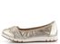 Caprice širší metalické baleríny Platin 9-22118-44