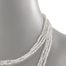 Náhrdelník rokajl dlouhý s uzlem bílý/čirý