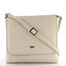 Dámská kožená crossbody kabelka s klopou Offwhite LG 046