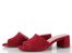 Tamaris kožené pantofle na podpatku red suede 1-27204-42