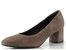 Tamaris lodičky se širokým podpatkem taupe suede 1-22437-47