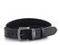 Černý kožený opasek se štepem 38 mm Jeans 09/1