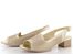 Barton metalické sandály na podpatku světle zlaté 25142