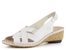 Rieker biele sandále na kline 66189-80