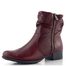 Rieker řasený zipový kotník vínový 78656-35