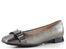 Caprice metalické baleríny Dark Grey se sponou 9-22101-45-289