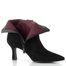 Tamaris elegantní kožený kotník na podpatku black 1-25358-45