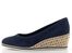 Tamaris kožené lodičky na klínu navy 1-22303-42