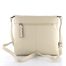 Dámská kožená crossbody kabelka s klopou Offwhite LG 046