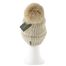 Voxx pletená čepice s merino vlnou a bambulí Minor krémová 121075