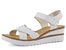 Rieker biele páskové sandále s klinom V38G9-80