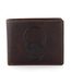 Pánská peněženka s ražbou lebky temně hnědá 66-3701/M