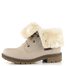 Rieker vyhrňovacia členková obuv s kožušinkou béžová Y9122-60