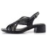 Tamaris čierne sandále s kríženými pásikmi 1-28248-20