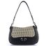 Hispanitas luxusná kabelka so vzorovanou klopou black/white BI254150