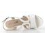 Caprice kožené sandály na podpatku white nappa 9-28308-46