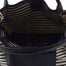 Lola Casademunt pruhovaná textilní shopper kabelka black-ecru LS2604084