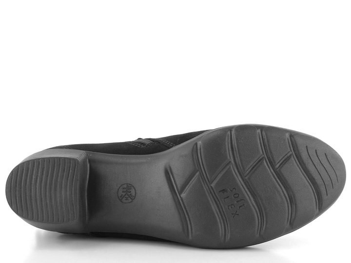 Jana širšia šnurovacia členková obuv čierna 8-25166-29