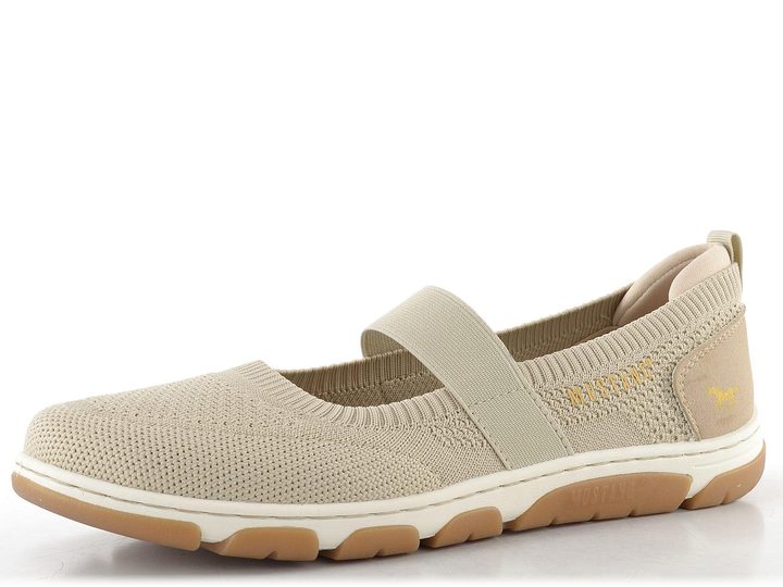 Mustang sportovnější baleríny s páskem sand 26M0582003