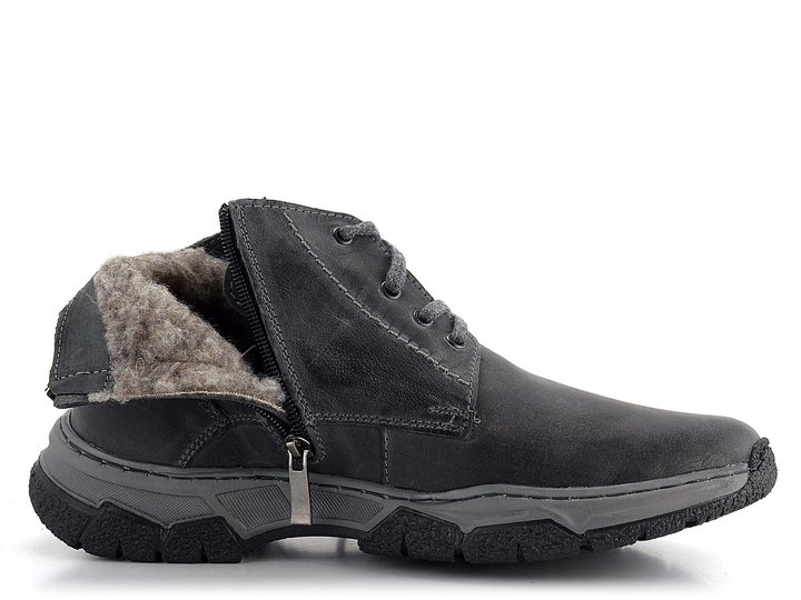 Klondike pánský šněrovací kotník se zipem šedý 868