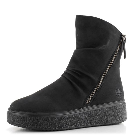 Rieker členková obuv na platforme čierna 78852-00