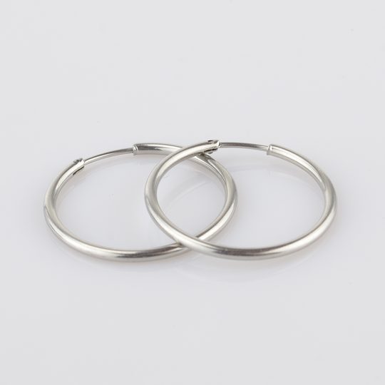 Ocelové náušnice kruhy 30 mm