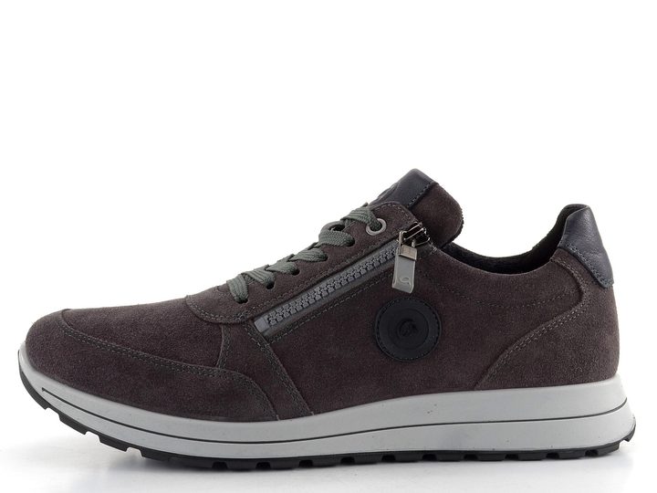 Ara širší pánské tenisky kožené Matteo Steel/Blau 11-24505-15