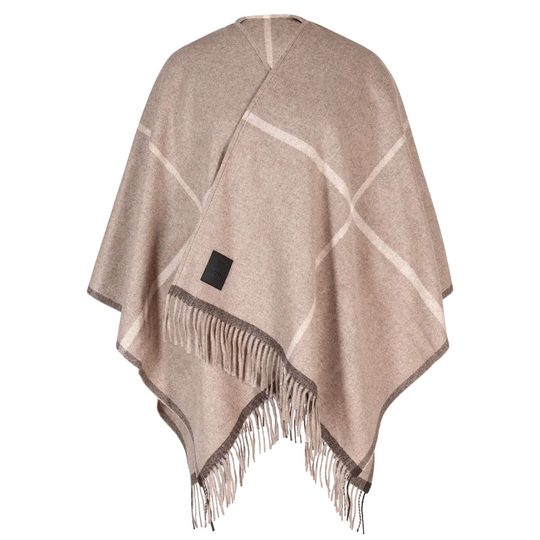 Högl luxusní vlněný pléd - pončo taupe 2-196200-1900