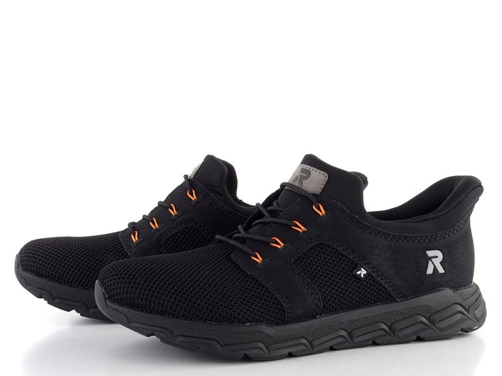 Rieker čierne nazúvacie tenisky M9050-00